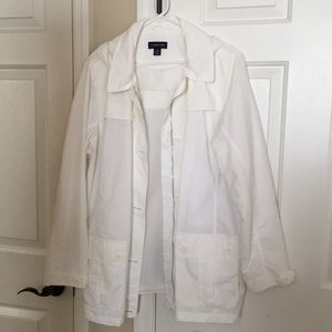 Women’s 1X Lands End white coat
